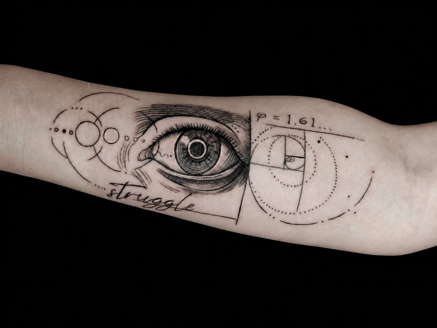 An Eye in Geometry tattoo by Zencat — 2022 archive · Eye & geometry