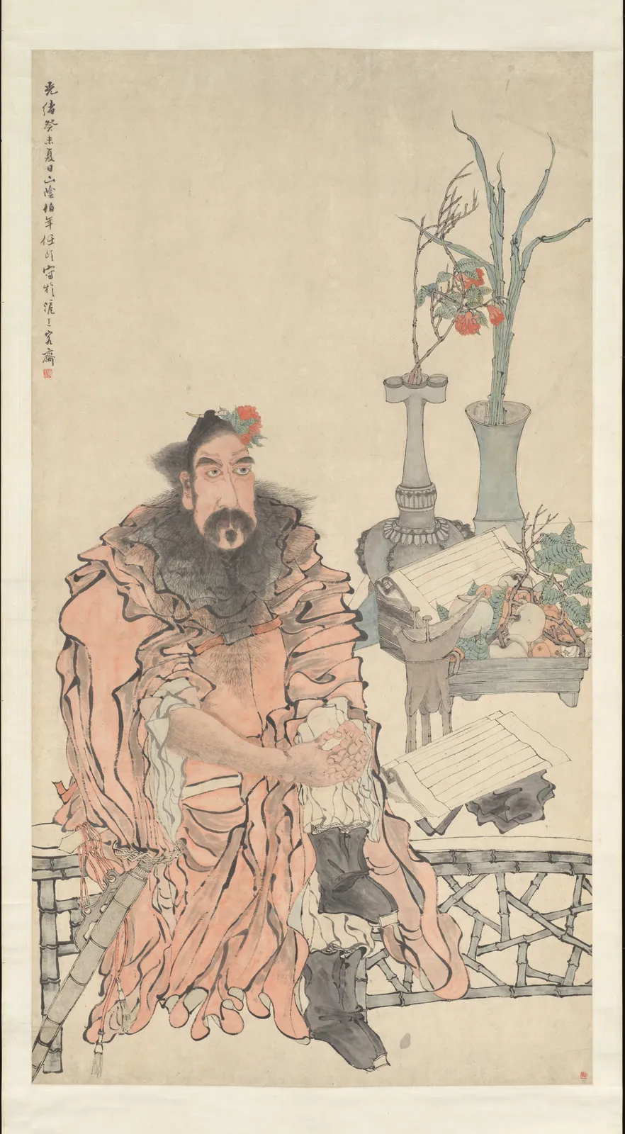 任伯年《钟馗》，博物馆藏品图（公有领域）